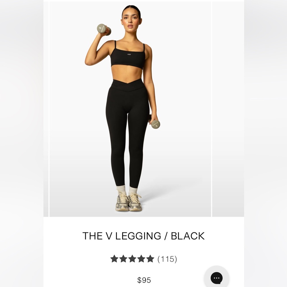 437 V leggings, XS black